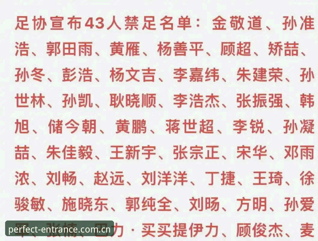 足协第三批禁足名单解读：了解足球行业规范的5个关键点
